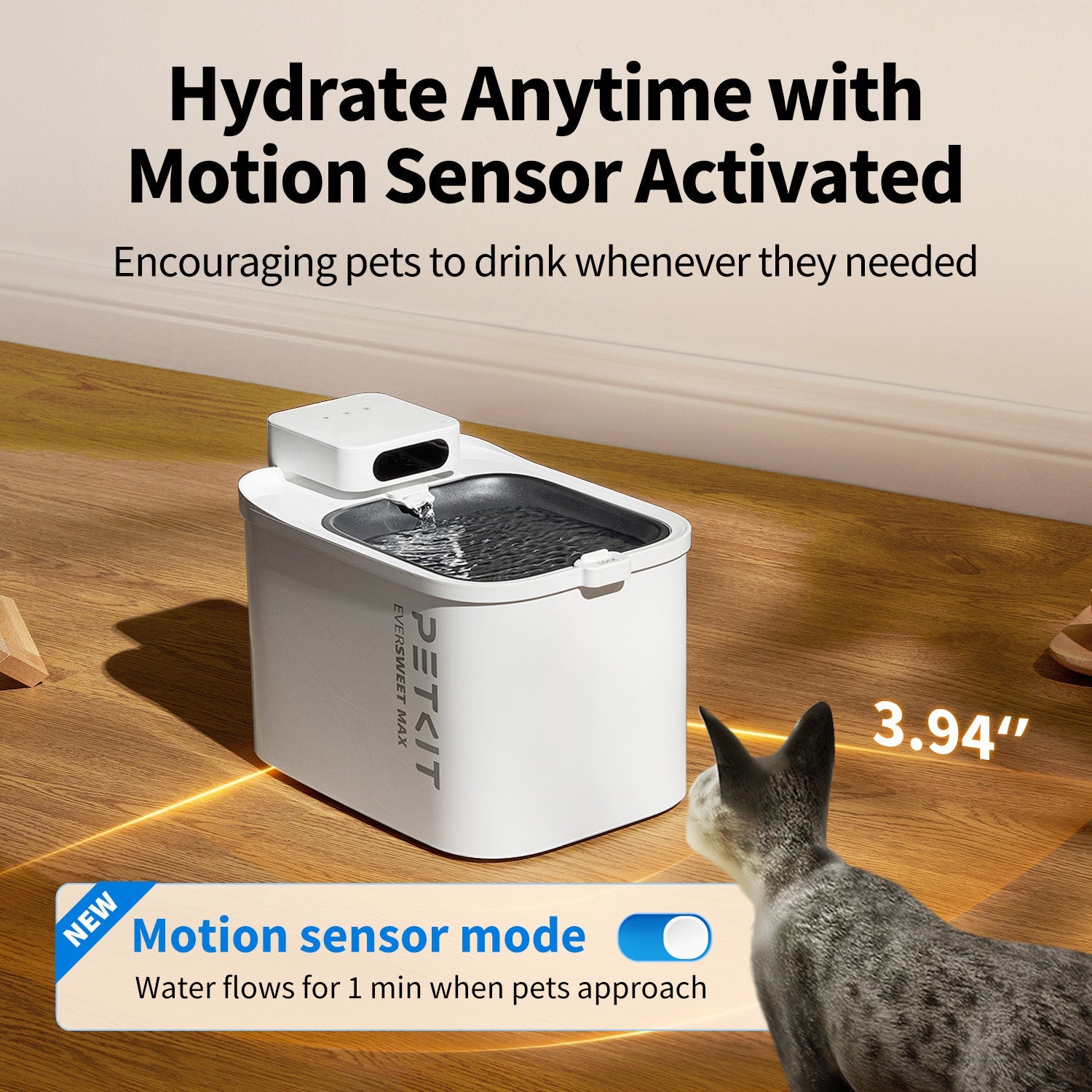 EverSweet Max (Non-UVC/UVC)Cordless Pet Water Fountain