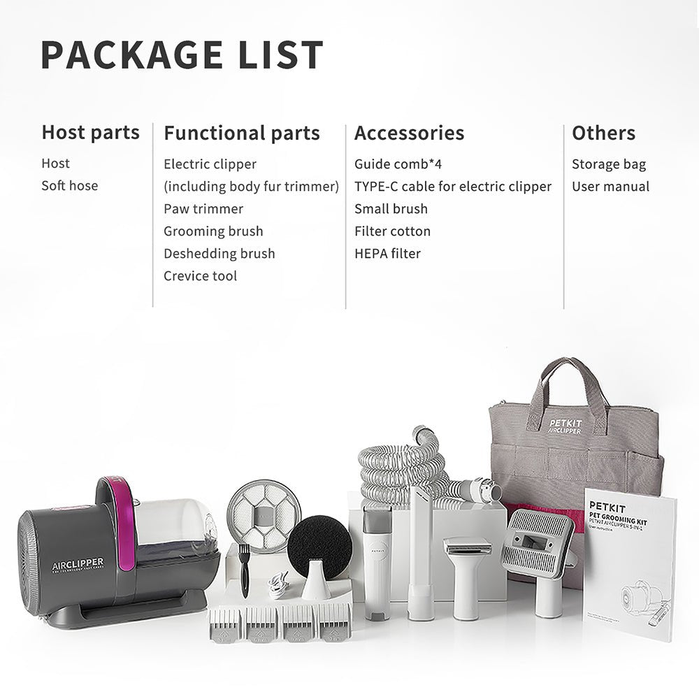 FurWaker 5-in-1 Pet Grooming Kit (AirClipper)